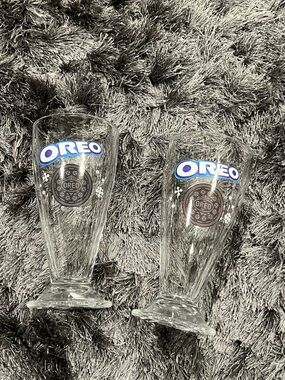 Set of 2 Oreo Milkshake Fluted Dessert Glasses